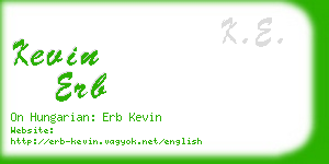 kevin erb business card